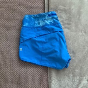 Blue Lululemon Speed Up Shorts